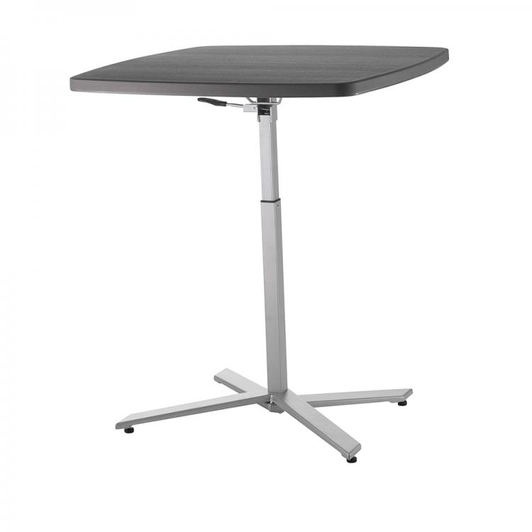 National Public Seating Café Time Adjustable-Height Table, Charcoal